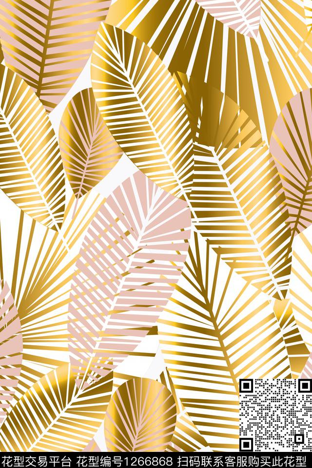 抽象男装花卉黄金数码印花华亿平台下载（图片编号: 1266868） - 瓦栏（Walan）
