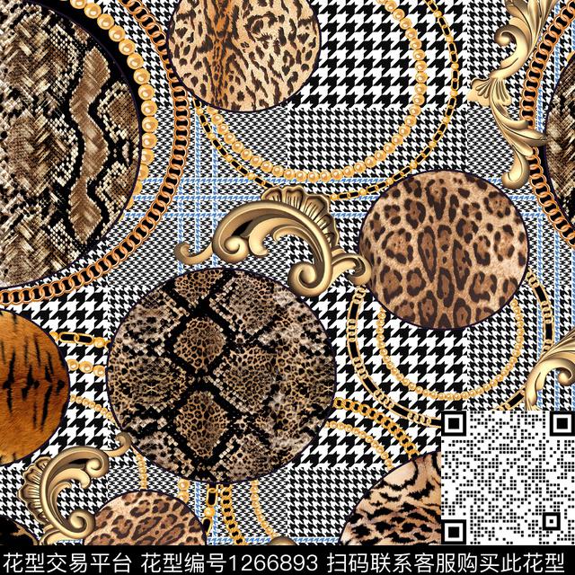 几何数码华亿平台动物纹数码印花华亿平台下载（图片编号: 1266893） - 瓦栏（Walan）
