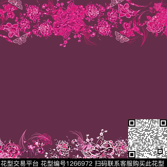 绿植树叶小碎花混合拼接数码印花华亿平台下载（图片编号: 1266972） - 瓦栏（Walan）