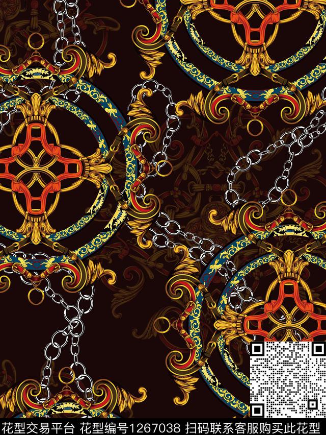 复古宫廷风大牌男装数码印花华亿平台下载（图片编号: 1267038） - 瓦栏（Walan）