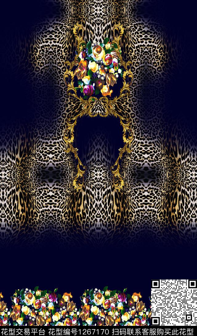 定位花连衣裙花卉数码印花华亿平台下载（图片编号: 1267170） - 瓦栏（Walan）