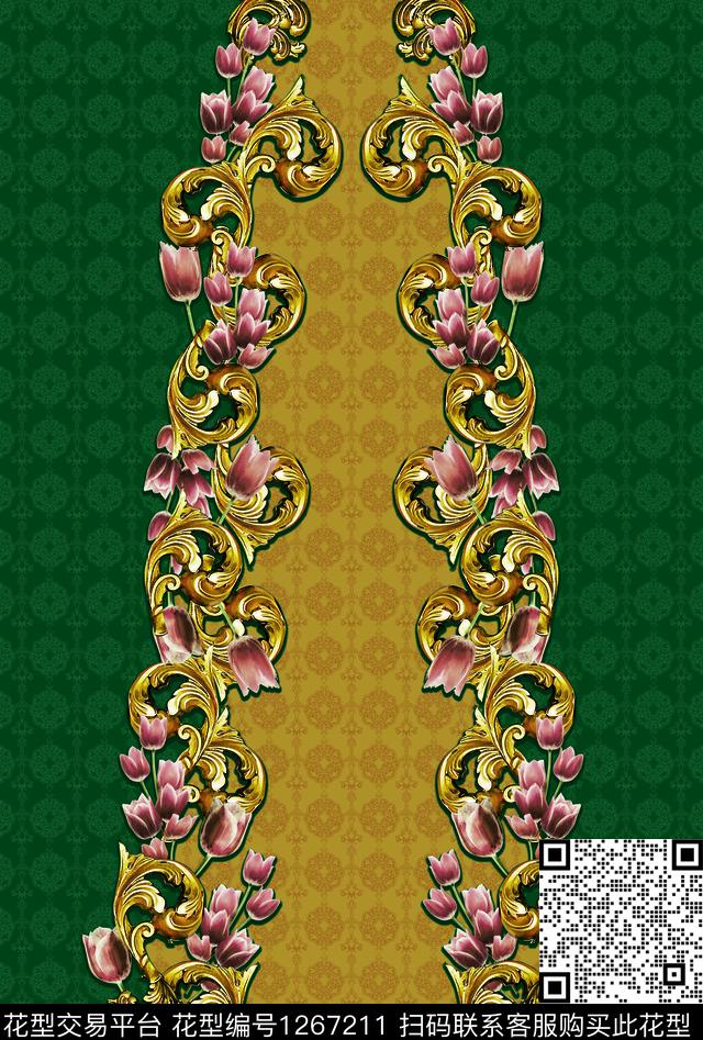 定位花连衣裙北欧数码印花华亿平台下载（图片编号: 1267211） - 瓦栏（Walan）