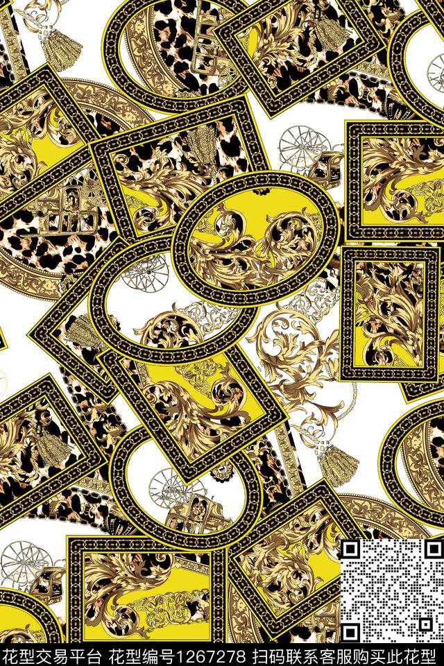 大牌风几何民族风数码印花华亿平台下载（图片编号: 1267278） - 瓦栏（Walan）