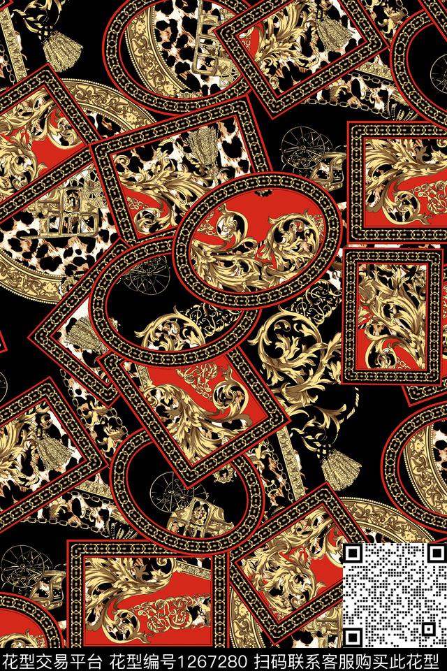 大牌风几何民族风数码印花华亿平台下载（图片编号: 1267280） - 瓦栏（Walan）