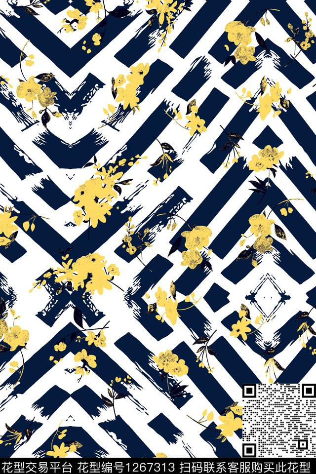 小碎花几何休闲传统印花华亿平台下载（图片编号: 1267313） - 瓦栏（Walan）