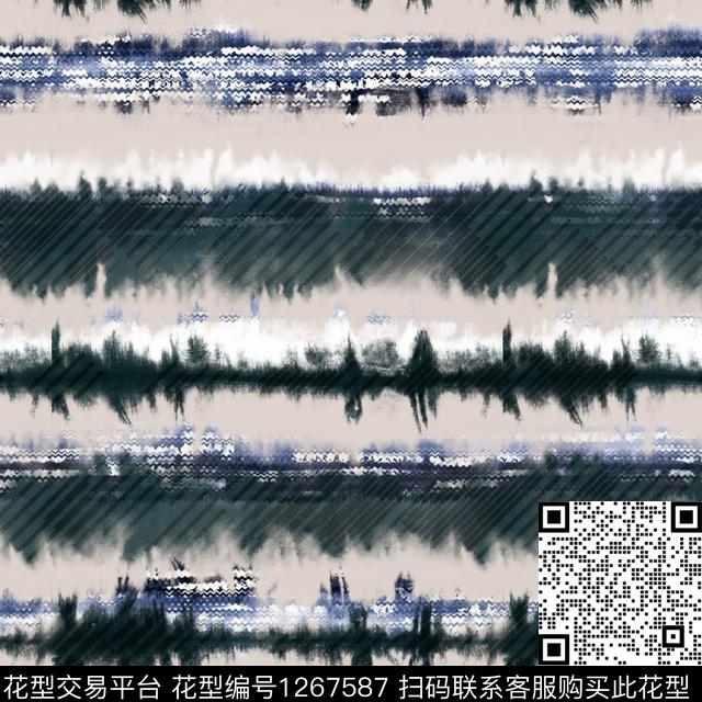 肌理抽象男装几何男装数码印花华亿平台下载（图片编号: 1267587） - 瓦栏（Walan）