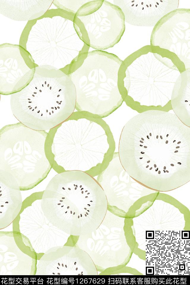 大牌风奇异果清爽数码印花华亿平台下载（图片编号: 1267629） - 瓦栏（Walan）