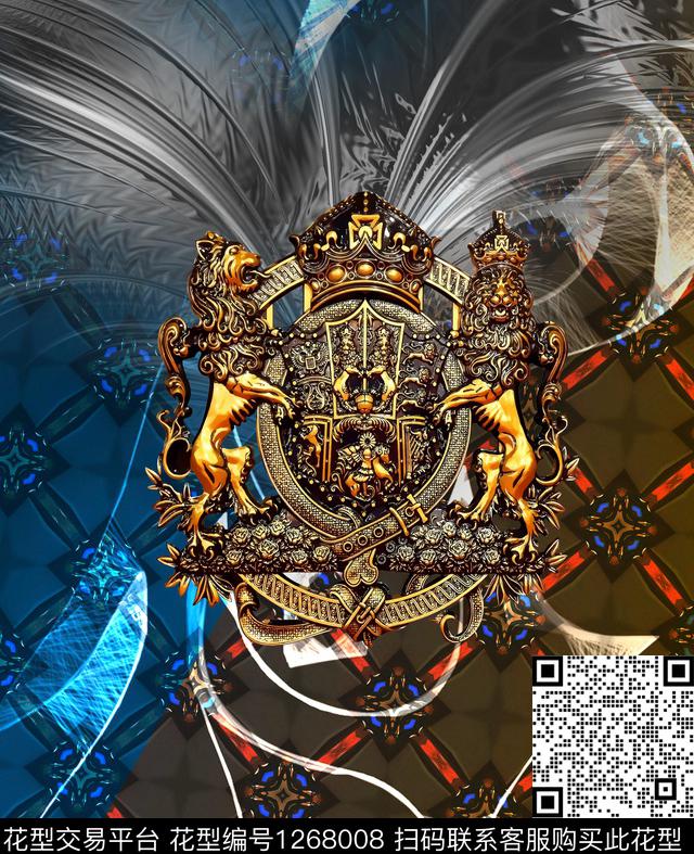 复古风景定位抽象男装数码印花华亿平台下载（图片编号: 1268008） - 瓦栏（Walan）