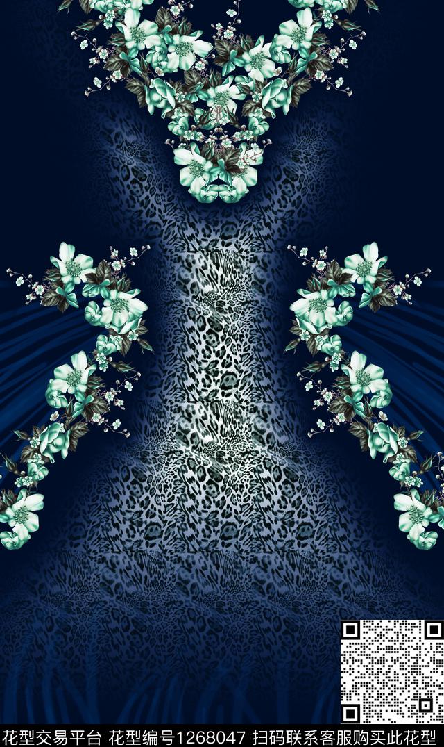 定位花连衣裙印度数码印花华亿平台下载（图片编号: 1268047） - 瓦栏（Walan）