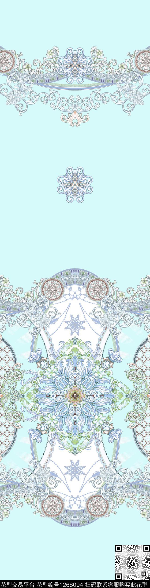 复古炫彩大牌风传统印花华亿平台下载（图片编号: 1268094） - 瓦栏（Walan）