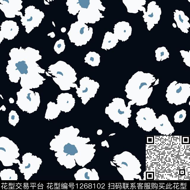 花卉大牌风小清新传统印花华亿平台下载（图片编号: 1268102） - 瓦栏（Walan）