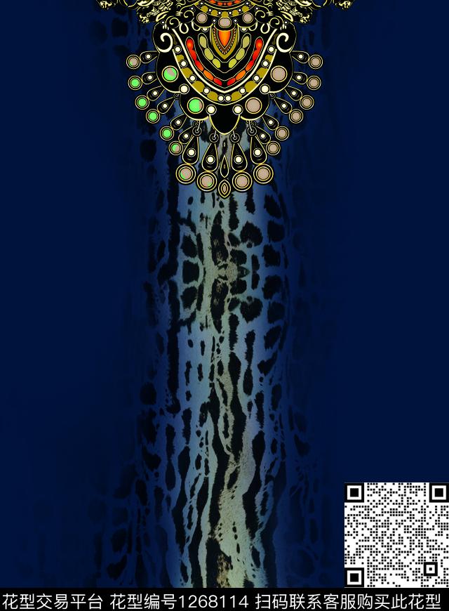 定位花连衣裙印度数码印花华亿平台下载（图片编号: 1268114） - 瓦栏（Walan）