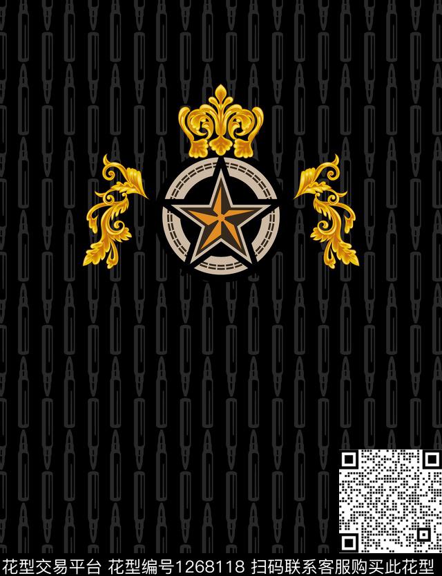 复古男装大牌风数码印花华亿平台下载（图片编号: 1268118） - 瓦栏（Walan）