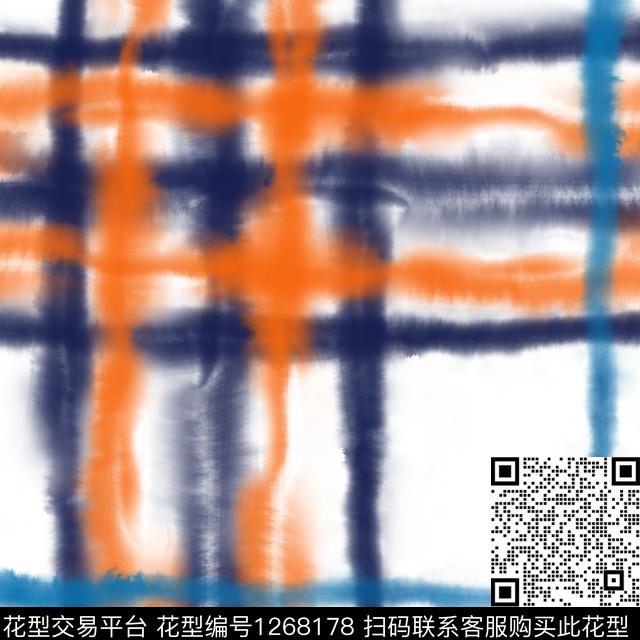 女装格子手绘传统印花华亿平台下载（图片编号: 1268178） - 瓦栏（Walan）