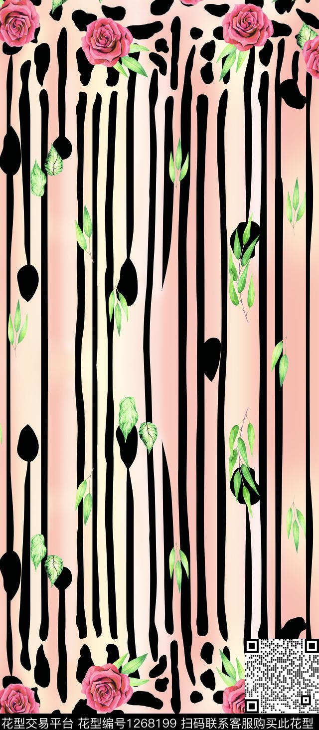 复古女装花卉传统印花华亿平台下载（图片编号: 1268199） - 瓦栏（Walan）