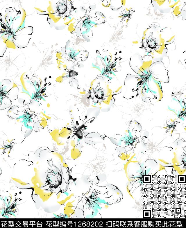 复古花卉大牌风传统印花华亿平台下载（图片编号: 1268202） - 瓦栏（Walan）