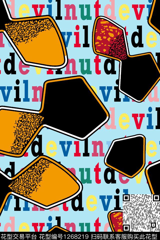 女装几何卡通数码印花华亿平台下载（图片编号: 1268219） - 瓦栏（Walan）