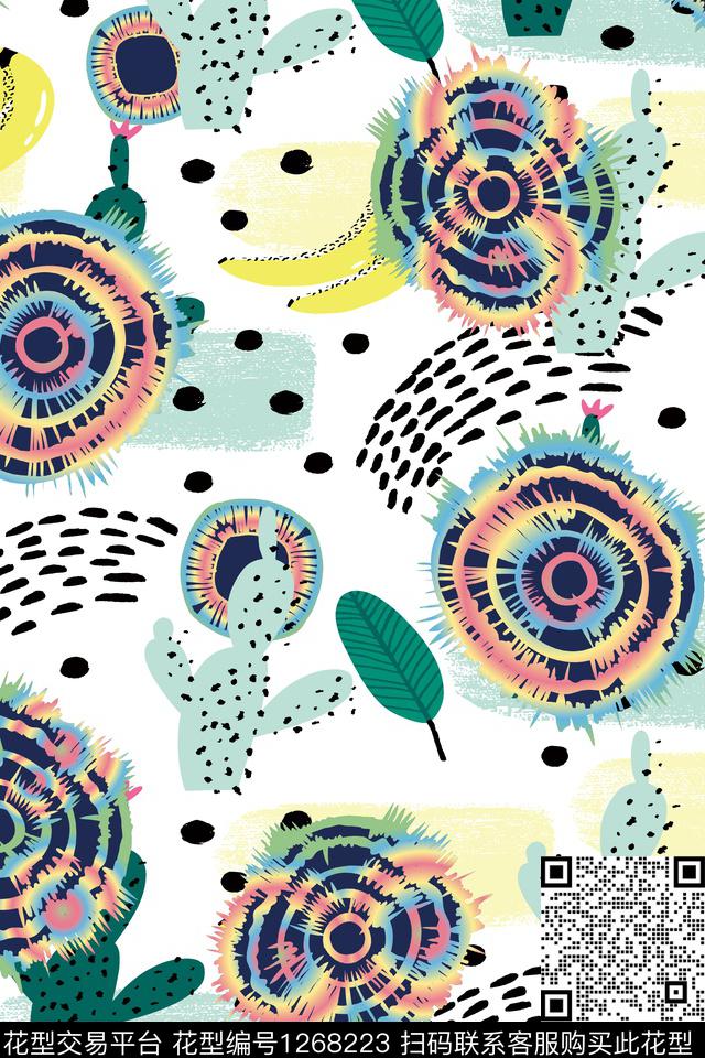 女装几何卡通数码印花华亿平台下载（图片编号: 1268223） - 瓦栏（Walan）