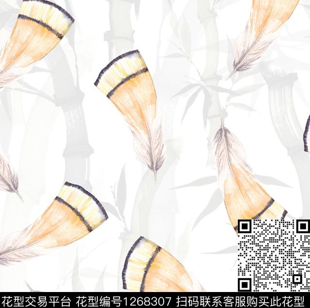 花卉数码华亿平台清爽底花卉数码印花华亿平台下载（图片编号: 1268307） - 瓦栏（Walan）