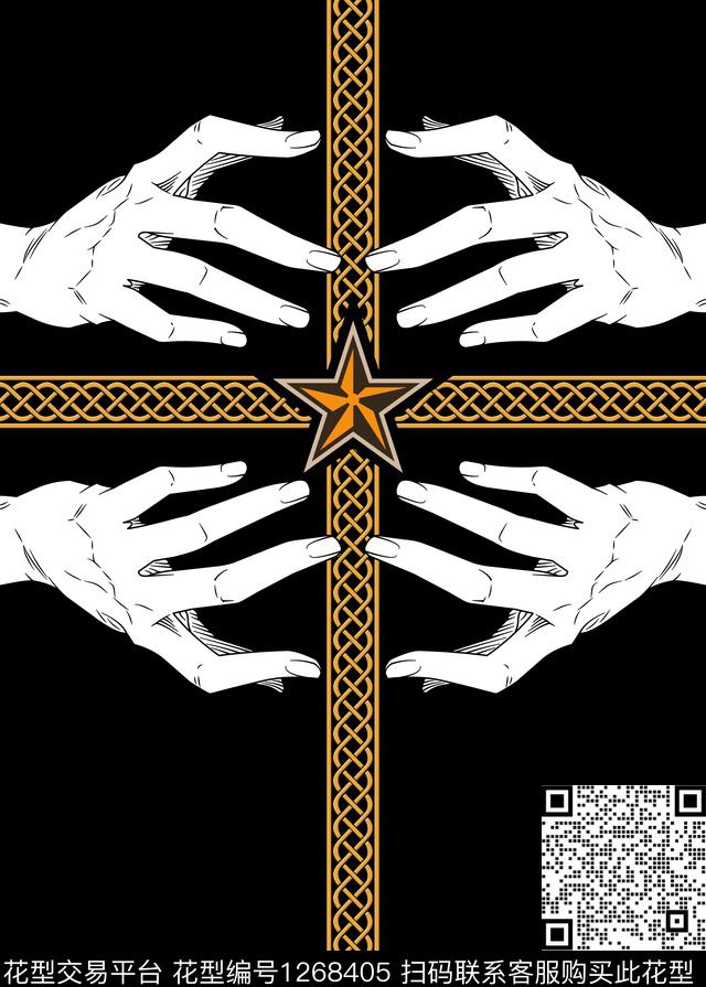 手男装大牌风数码印花华亿平台下载（图片编号: 1268405） - 瓦栏（Walan）