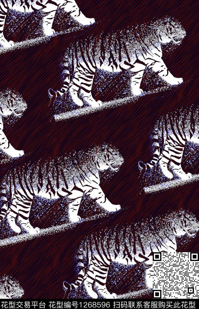 男装老虎数码印花华亿平台下载（图片编号: 1268596） - 瓦栏（Walan）