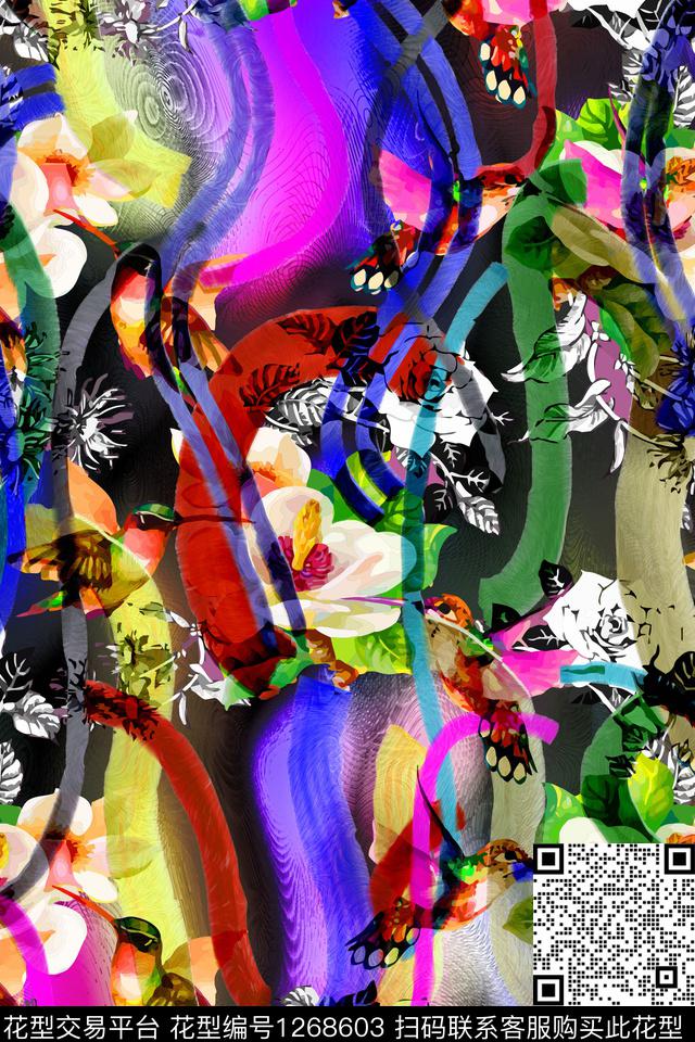 女装炫彩颜色数码印花华亿平台下载（图片编号: 1268603） - 瓦栏（Walan）