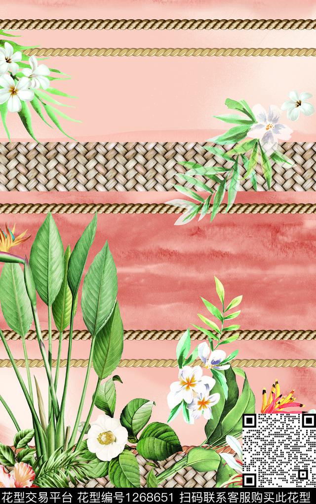 复古女装定位花数码印花华亿平台下载（图片编号: 1268651） - 瓦栏（Walan）