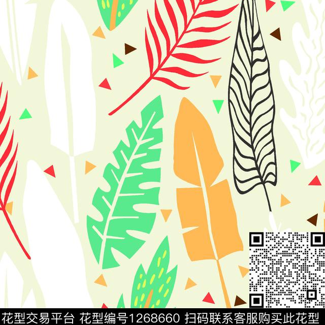 花卉绿植树叶春夏华亿平台传统印花华亿平台下载（图片编号: 1268660） - 瓦栏（Walan）