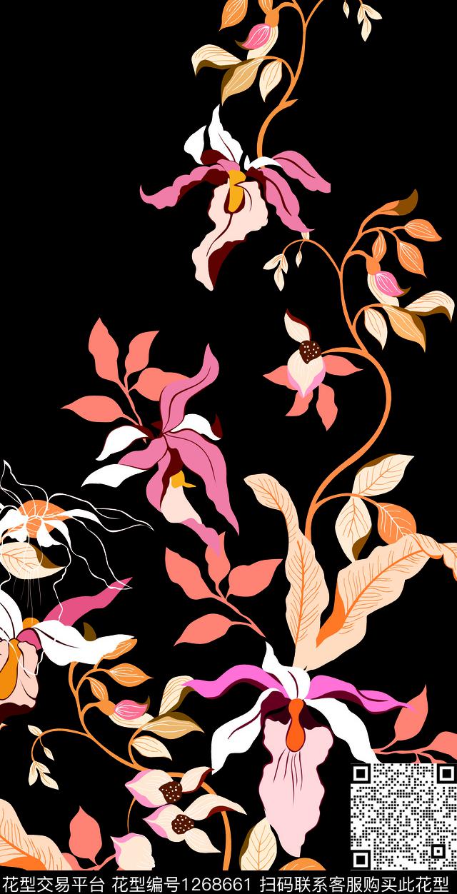 定位花花卉绿植树叶传统印花华亿平台下载（图片编号: 1268661） - 瓦栏（Walan）