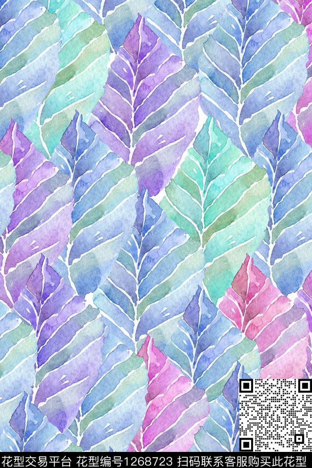 床品女装水彩数码印花华亿平台下载（图片编号: 1268723） - 瓦栏（Walan）