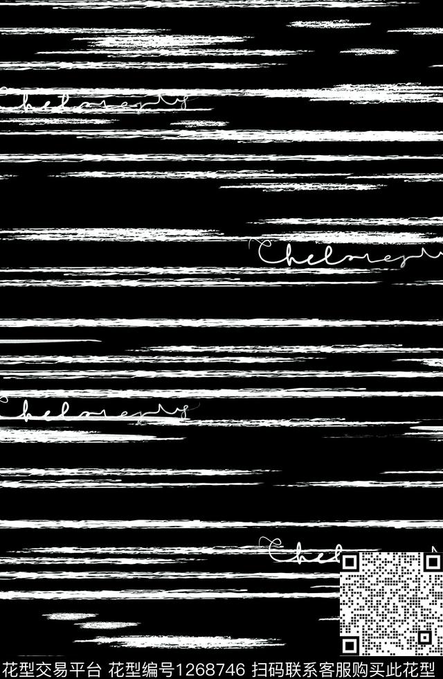 涂鸦条格男装传统印花华亿平台下载（图片编号: 1268746） - 瓦栏（Walan）