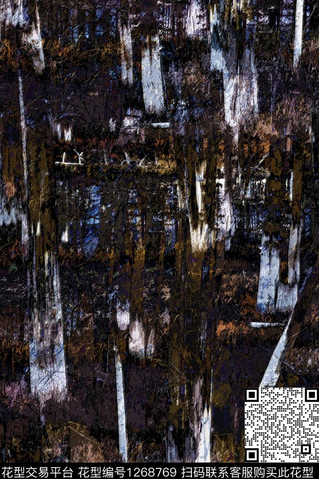 树林男装抽象数码印花华亿平台下载（图片编号: 1268769） - 瓦栏（Walan）