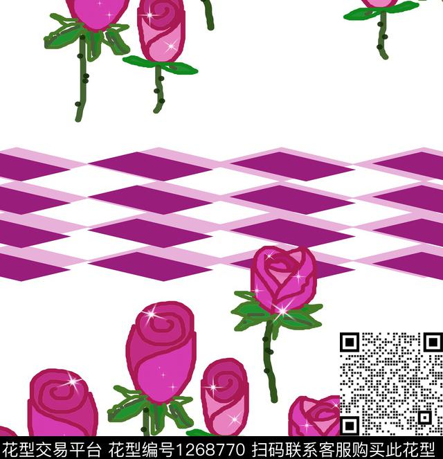 绘画花卉传统印花华亿平台下载（图片编号: 1268770） - 瓦栏（Walan）