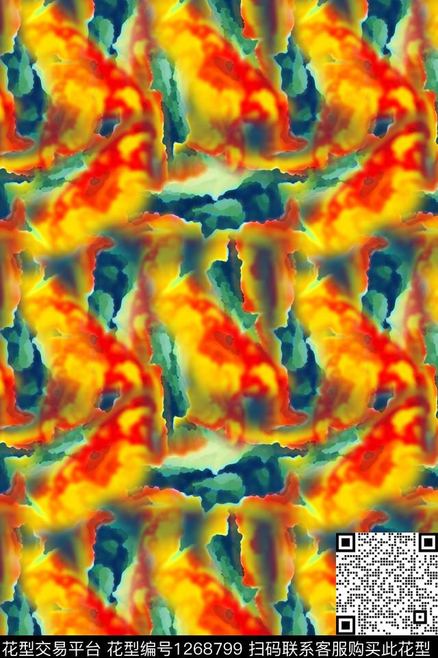 男装休闲花卉迷彩图案炫彩梦幻数码印花华亿平台下载（图片编号: 1268799） - 瓦栏（Walan）