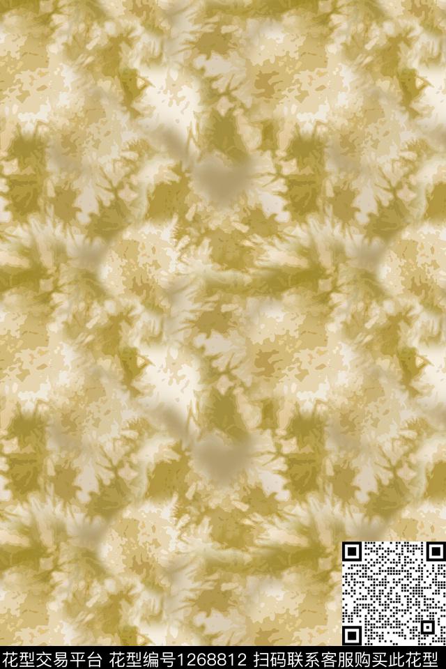 扎染风格男装休闲花卉炫彩梦幻数码印花华亿平台下载（图片编号: 1268812） - 瓦栏（Walan）