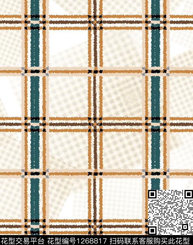 几何格子传统印花华亿平台下载（图片编号: 1268817） - 瓦栏（Walan）