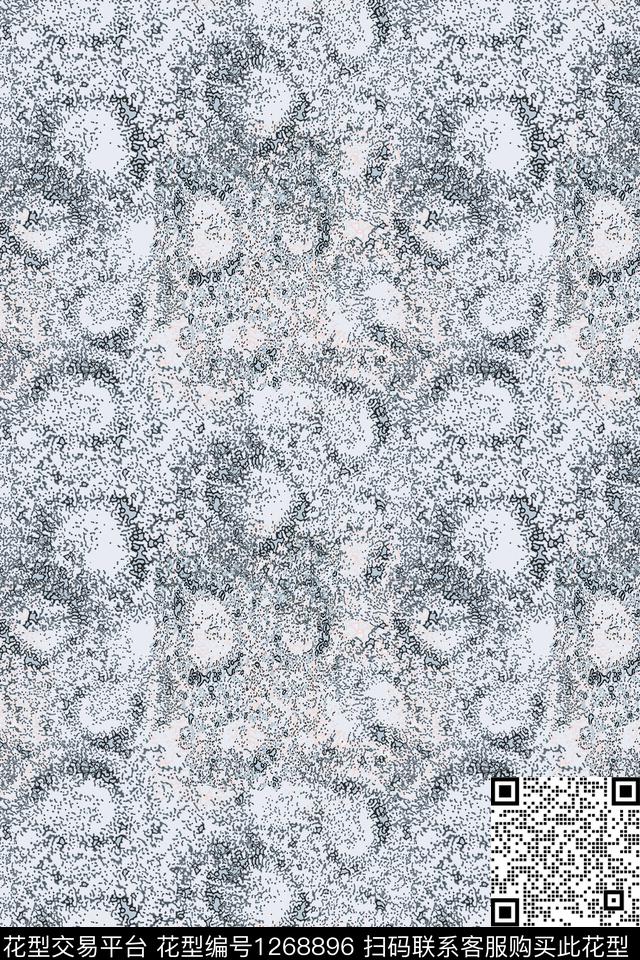 抽象肌理图案圆圈与波点数码印花华亿平台下载（图片编号: 1268896） - 瓦栏（Walan）