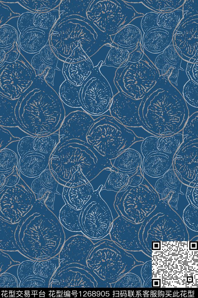肌理图案抽象男装休闲花卉传统印花华亿平台下载（图片编号: 1268905） - 瓦栏（Walan）