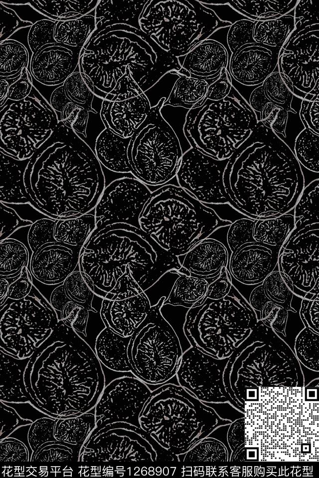 肌理图案抽象男装休闲花卉传统印花华亿平台下载（图片编号: 1268907） - 瓦栏（Walan）