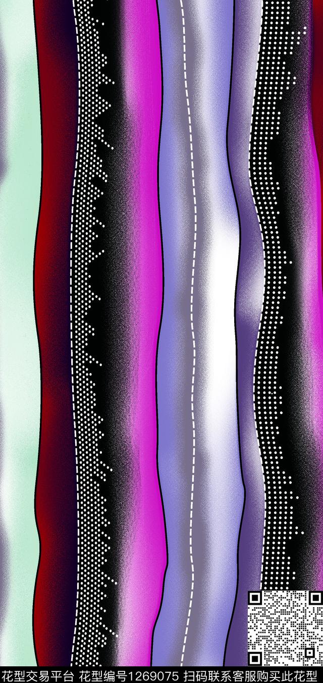 复古水彩几何数码印花华亿平台下载（图片编号: 1269075） - 瓦栏（Walan）