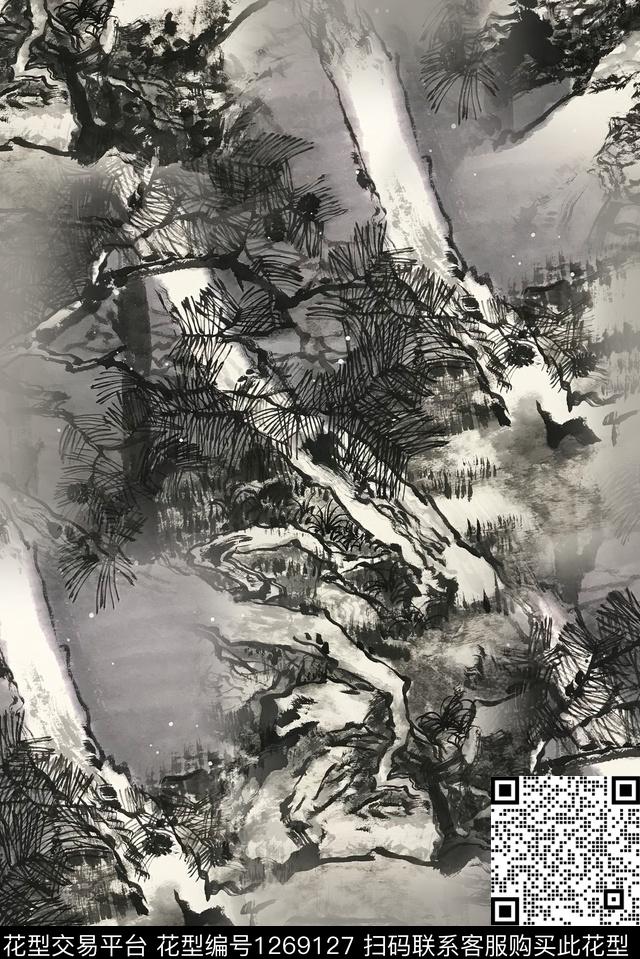 复古数码华亿平台大牌风数码印花华亿平台下载（图片编号: 1269127） - 瓦栏（Walan）