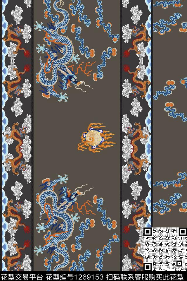绣花华亿平台龙大牌风数码印花华亿平台下载（图片编号: 1269153） - 瓦栏（Walan）