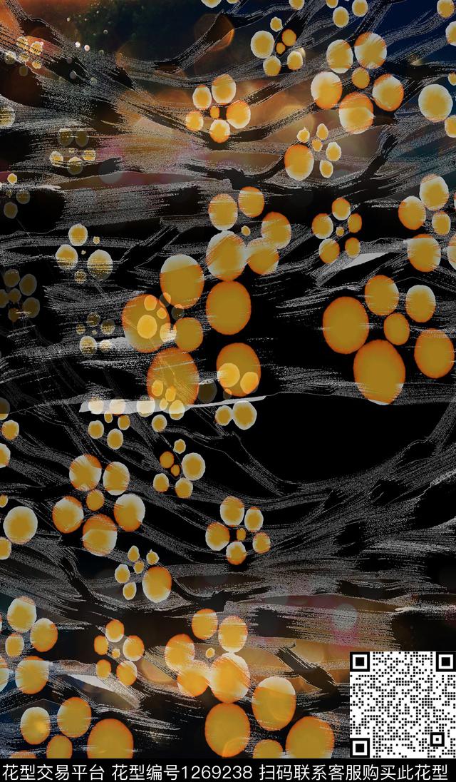 定位花几何抽象数码印花华亿平台下载（图片编号: 1269238） - 瓦栏（Walan）