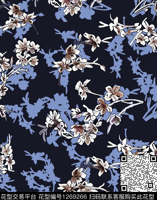 花卉大牌风小碎花数码印花华亿平台下载（图片编号: 1269266） - 瓦栏（Walan）