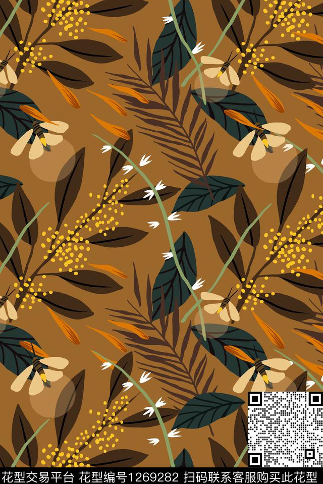 复古花卉大牌风传统印花华亿平台下载（图片编号: 1269282） - 瓦栏（Walan）