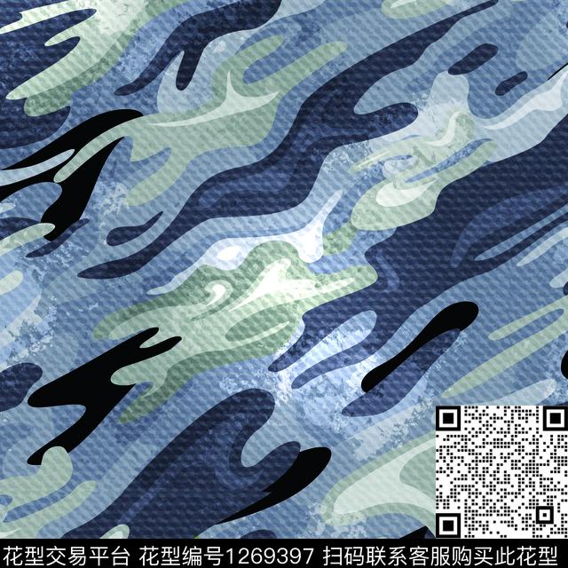 颜色涂鸦迷彩传统印花华亿平台下载（图片编号: 1269397） - 瓦栏（Walan）