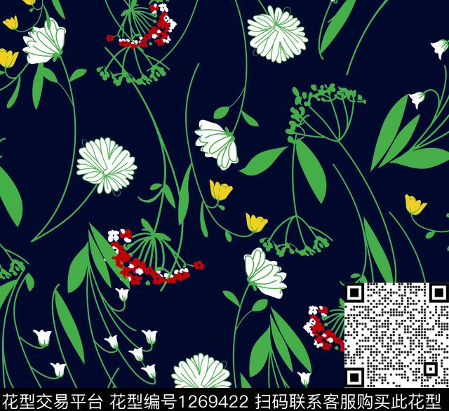 女装复古花卉传统印花华亿平台下载（图片编号: 1269422） - 瓦栏（Walan）