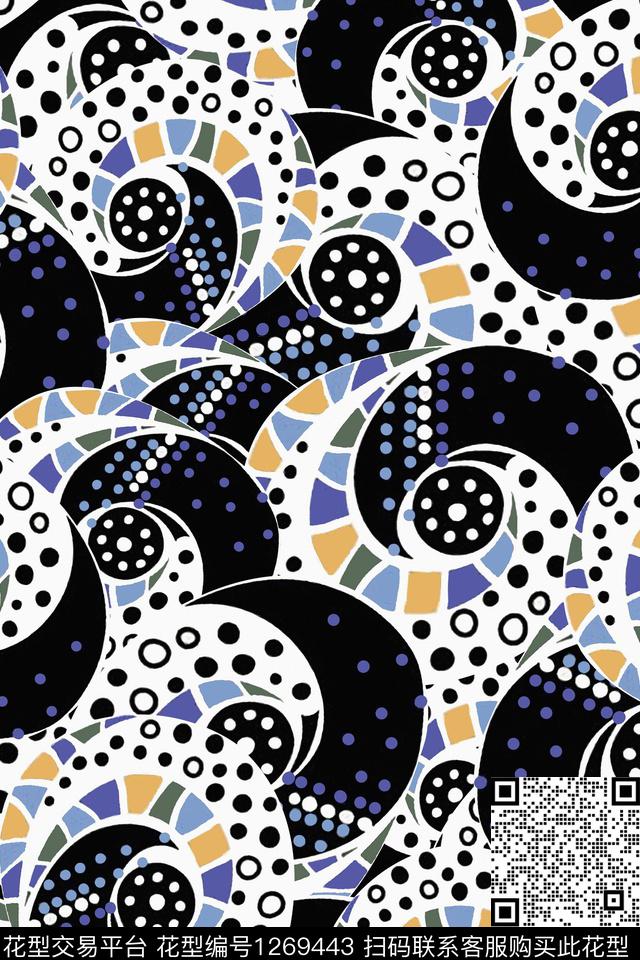 数码华亿平台几何大牌风数码印花华亿平台下载（图片编号: 1269443） - 瓦栏（Walan）