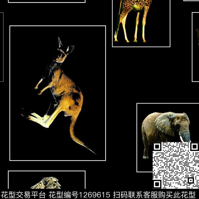 动物男装潮牌数码印花华亿平台下载（图片编号: 1269615） - 瓦栏（Walan）