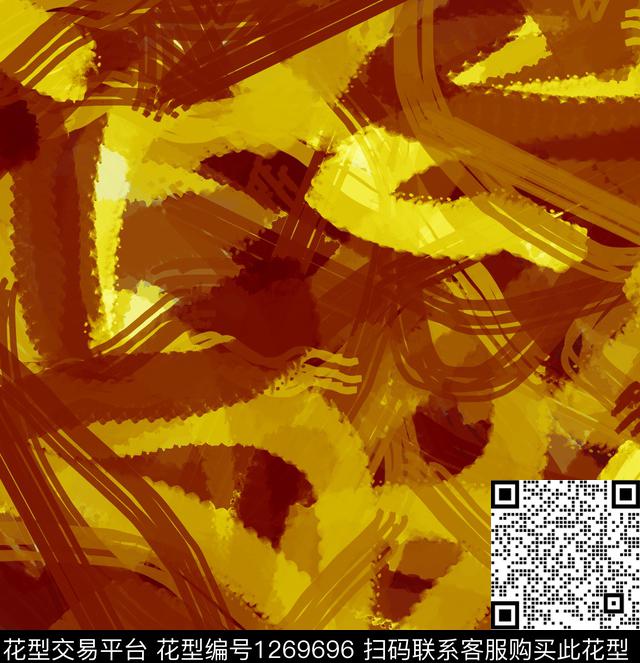 炫彩绘画几何数码印花华亿平台下载（图片编号: 1269696） - 瓦栏（Walan）